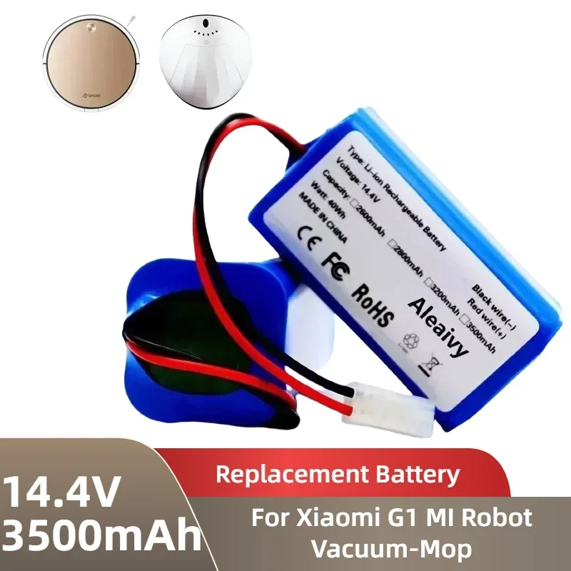 14.8V 2600mAh Li-ion Battery for Xiaomi G1 MI Robot Vacuum-Mop Essential MJSTG1 Robot Vacuum Cleaner 18650 Battery Pack
14.8V 2600mAh Li-ion Battery for Xiaomi G1 MI Robot Vacuum-Mop Essential MJSTG1 Robot Vacuum Cleaner 18650 Battery Pack