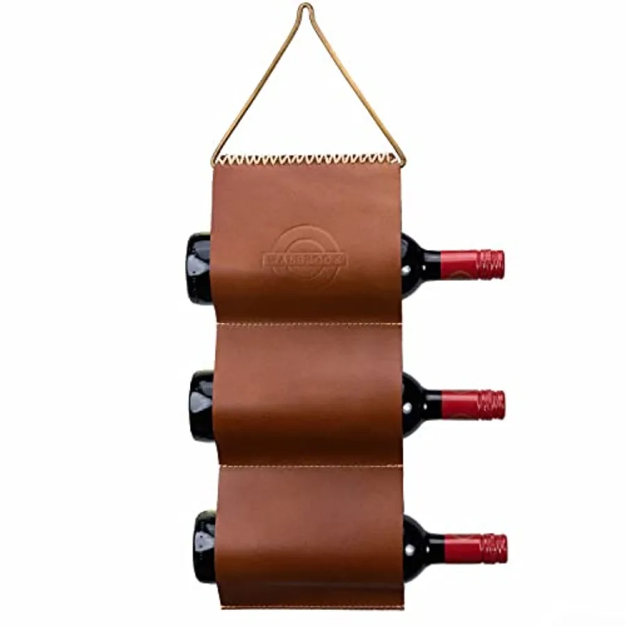 Small Leather Wall Wine Rack - 3 Bottle Holder, Space Saving, Wine Gifts
Small Leather Wall Wine Rack - 3 Bottle Holder, Space Saving, Wine Gifts
