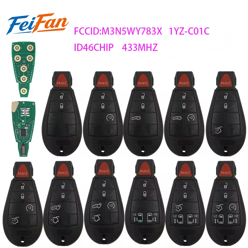FeiFan Fob M3N5WY783X IYZ-C01C 433Mhz pcf7941 For Jeep Cherokee No logoCountry Dodge Grand Caravan 2008- 2018 Fobik Key
FeiFan Fob M3N5WY783X IYZ-C01C 433Mhz pcf7941 For Jeep Cherokee No logoCountry Dodge Grand Caravan 2008- 2018 Fobik Key