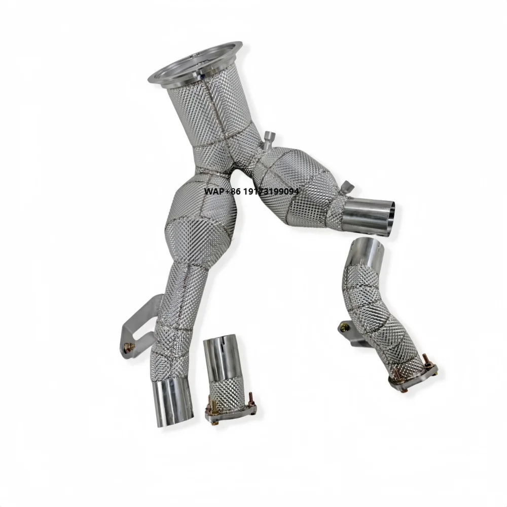 SS304 Exhaust Pipes Header for A6/A7 C8 3.0T Allroad EA839 2019-2024 Sports Downpipe Catalytic Converter with Heat Shield
SS304 Exhaust Pipes Header for A6/A7 C8 3.0T Allroad EA839 2019-2024 Sports Downpipe Catalytic Converter with Heat Shield