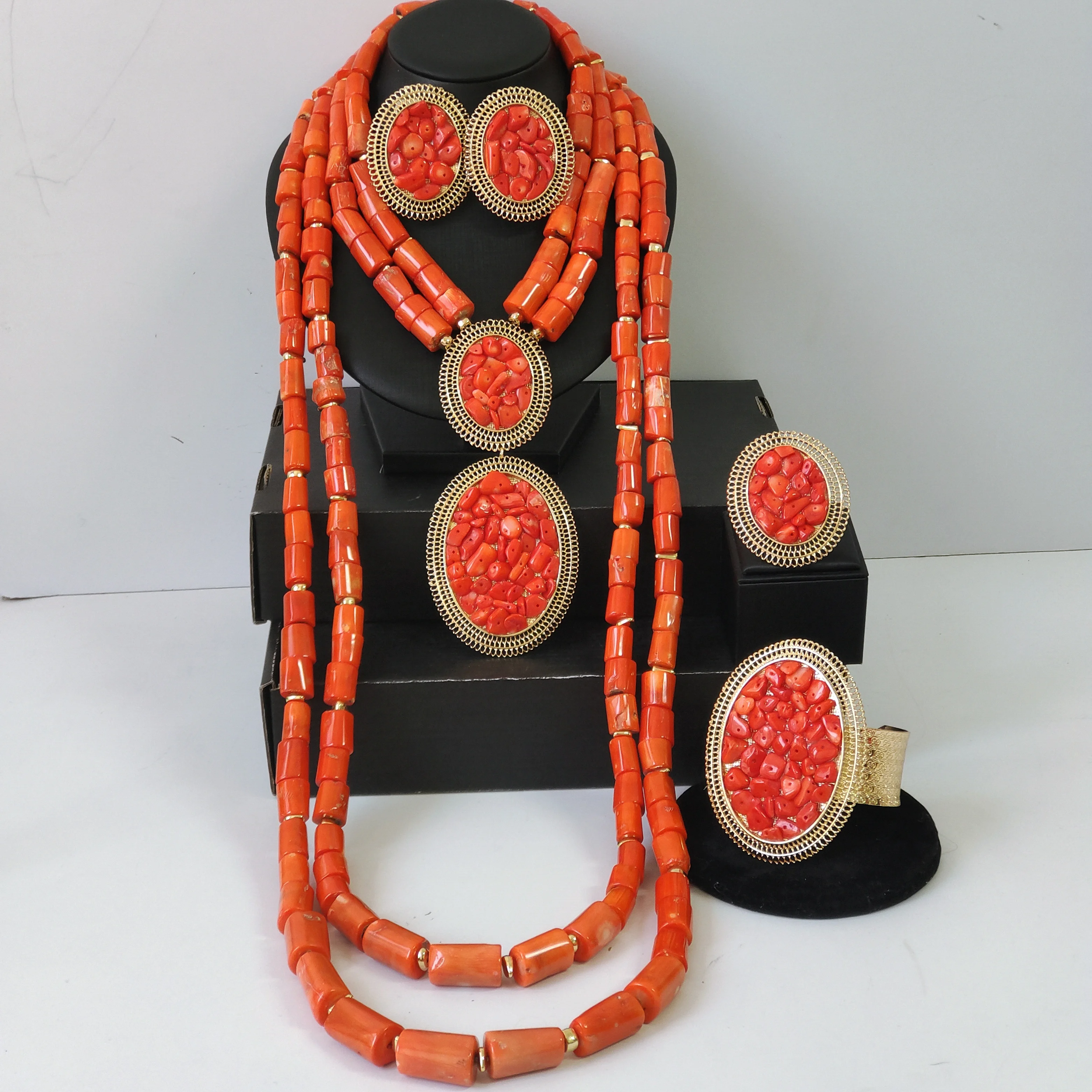 New Handmade Nigerian Bridal Set African Coral Beads Jewelry Sets Real Original
New Handmade Nigerian Bridal Set African Coral Beads Jewelry Sets Real Original