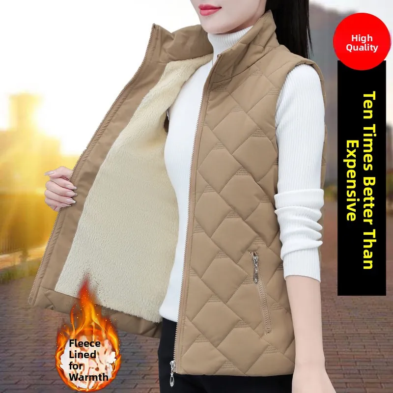 Women's Fleece Lined down Cotton Vest 2025 Winter New Style Warm Outerwear Jacket Zipper Closure Regular Length Polyester Fabric
Women's Fleece Lined down Cotton Vest 2025 Winter New Style Warm Outerwear Jacket Zipper Closure Regular Length Polyester Fabric