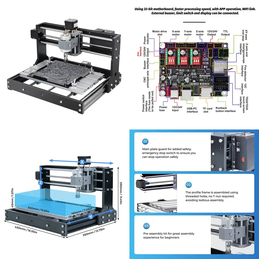 Small Wholesale Mini Wood Acrylic CNC Router 3018 table profile aluminum lazer Milling Wood Router machine
Small Wholesale Mini Wood Acrylic CNC Router 3018 table profile aluminum lazer Milling Wood Router machine