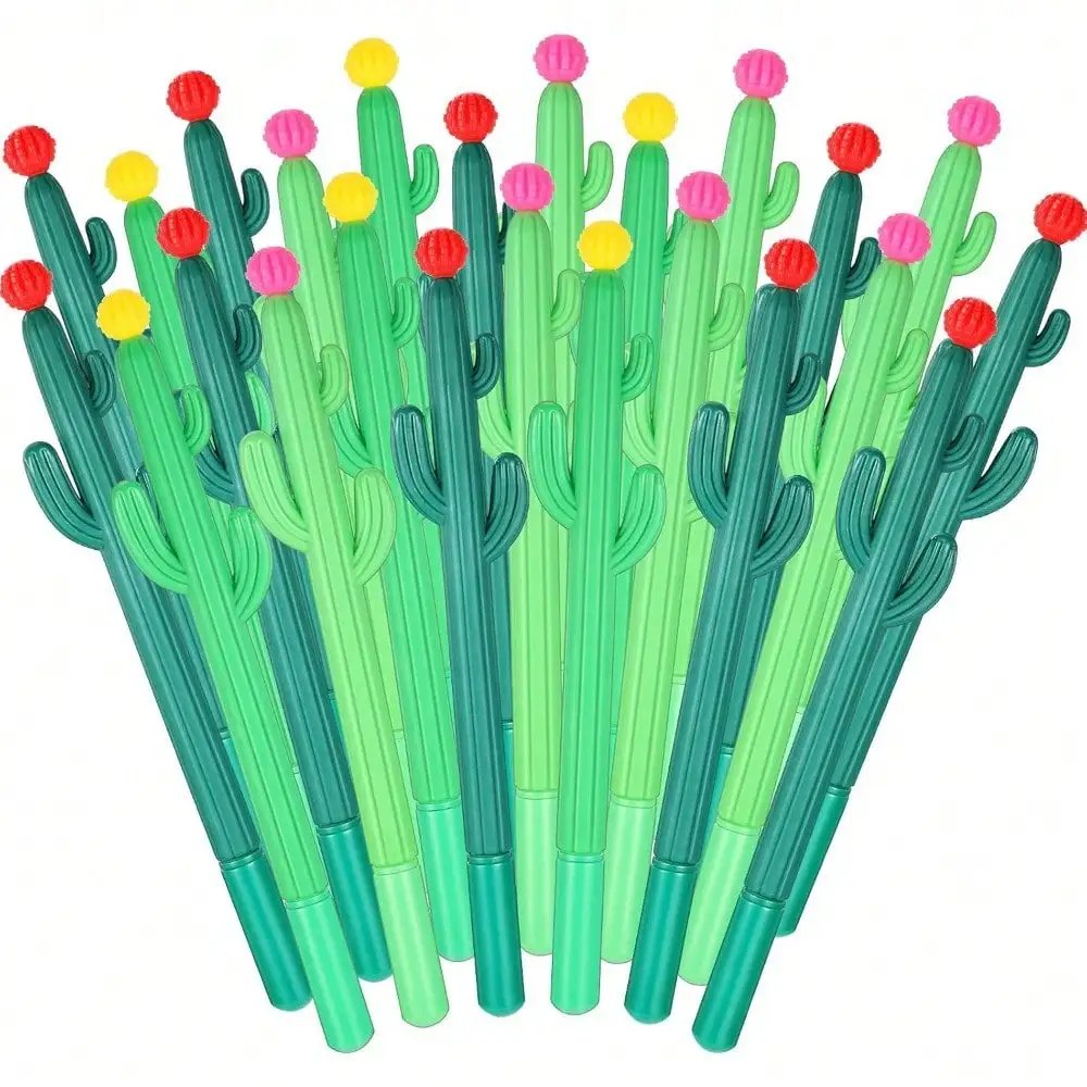 24 Pcs Cactus Pens Cactus Shaped Roller Pens Kids Green Cactus Pens Saguaro Shaped Pen Black Gel Ink With Flower For Office
24 Pcs Cactus Pens Cactus Shaped Roller Pens Kids Green Cactus Pens Saguaro Shaped Pen Black Gel Ink With Flower For Office