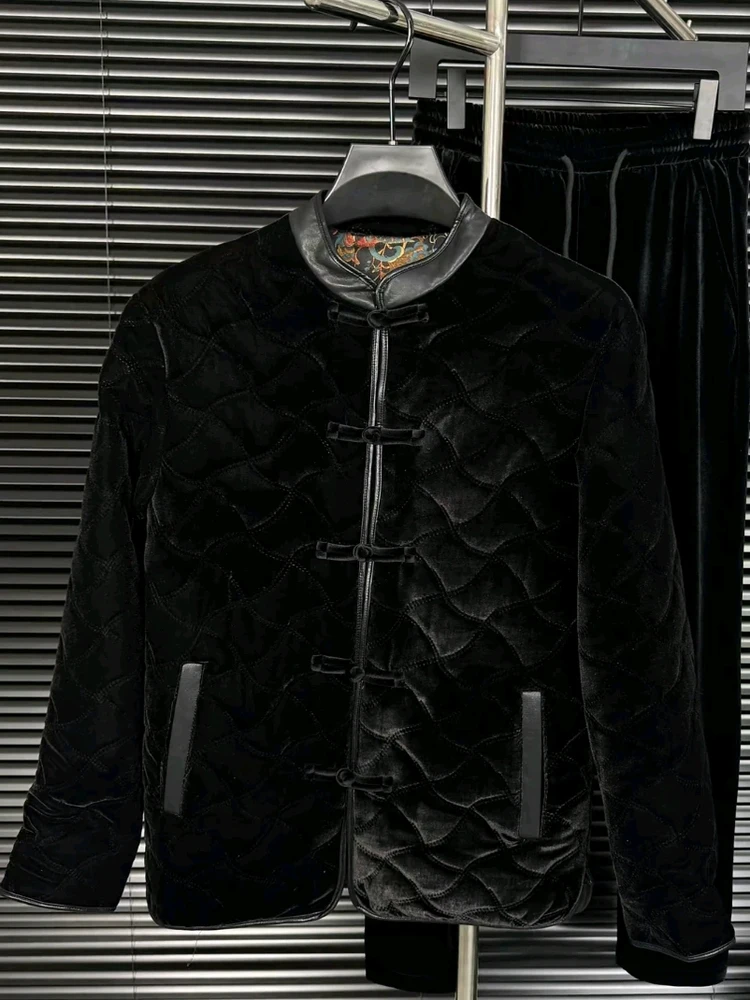 Autumn Winter Men's New SR00 Wind Disk Button Tang Suit Cotton Enriched National Trend Outerwear Faionable High-End Feeling
Autumn Winter Men's New SR00 Wind Disk Button Tang Suit Cotton Enriched National Trend Outerwear Faionable High-End Feeling