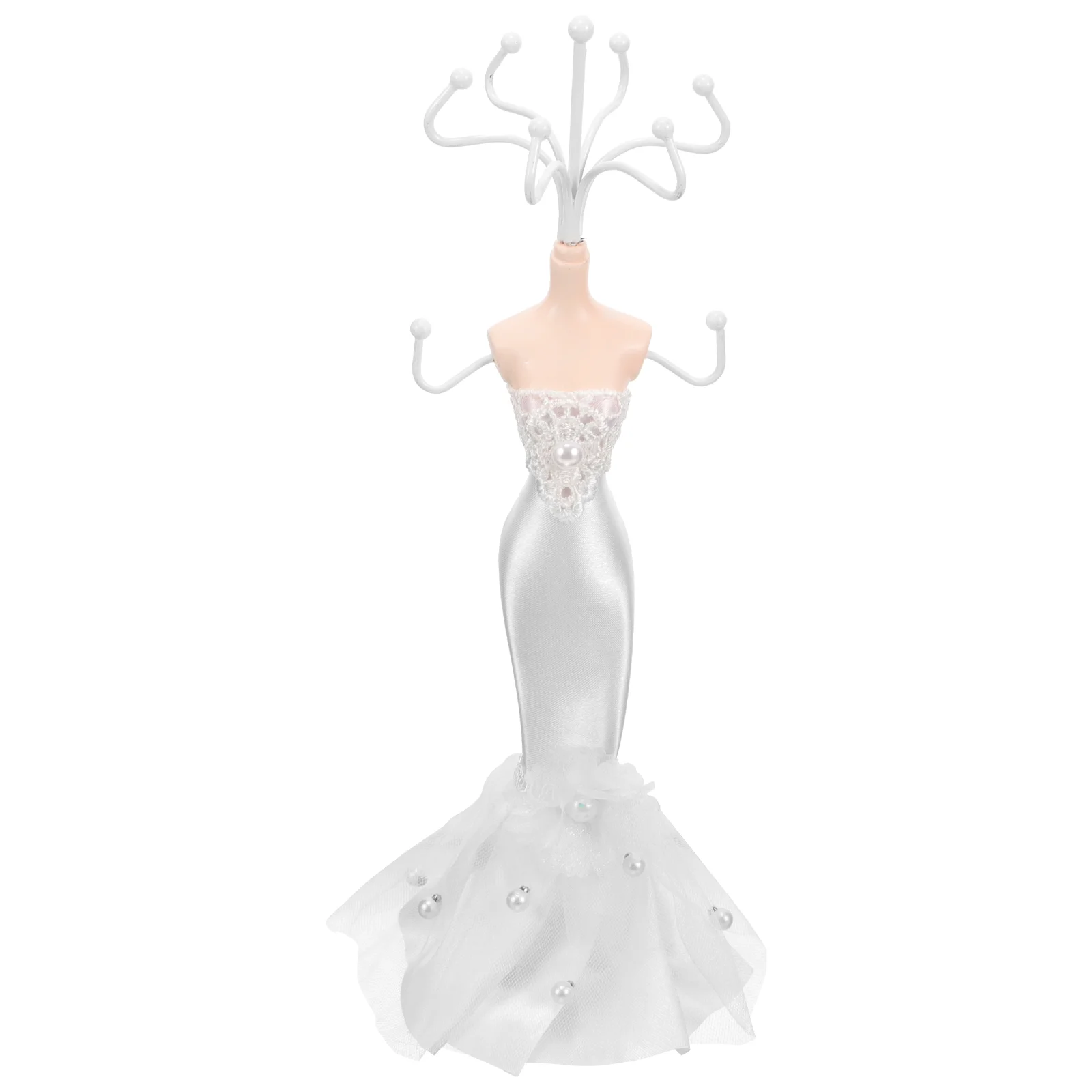 2023 White Medium Fish Tail Jewelry Display Stand for Necklaces Bracelets Rings Earrings Stable Base Cloth Metal Vanity Table
2023 White Medium Fish Tail Jewelry Display Stand for Necklaces Bracelets Rings Earrings Stable Base Cloth Metal Vanity Table