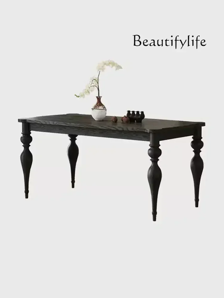 American solid wood dining table retro small apartment rectangular high-end French medieval coffee table
American solid wood dining table retro small apartment rectangular high-end French medieval coffee table