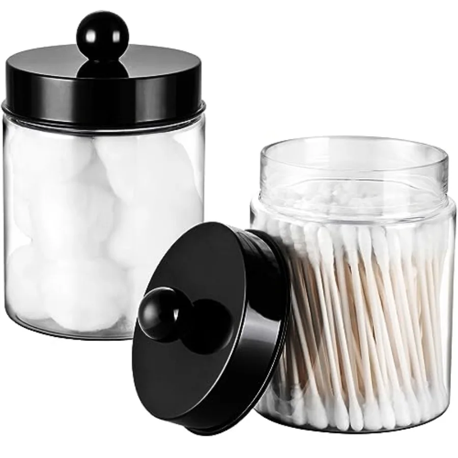 Apothecary Jars Bathroom Vanity Storage Organizer Set -Countertop Canister Plastic Acrylic Jar - Farmhouse Decor Qtip Holder fo
Apothecary Jars Bathroom Vanity Storage Organizer Set -Countertop Canister Plastic Acrylic Jar - Farmhouse Decor Qtip Holder fo
