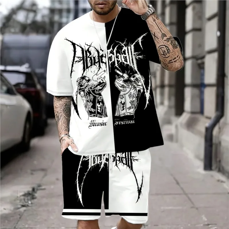 2025 Summer New Men's Suit Features A Skull Print Pattern Casual Roller Skating Conjunto Hombre Roupas Masculinas Sport Homme
2025 Summer New Men's Suit Features A Skull Print Pattern Casual Roller Skating Conjunto Hombre Roupas Masculinas Sport Homme