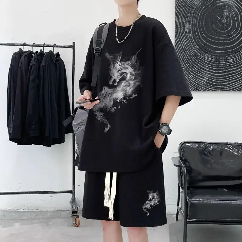 Print T-shirts Shorts Suits for Men Nylon Graphic Basic Elastic Korean Two Piece Set Slim Fit Novelty in Summer Clothes Man Sets
Print T-shirts Shorts Suits for Men Nylon Graphic Basic Elastic Korean Two Piece Set Slim Fit Novelty in Summer Clothes Man Sets
