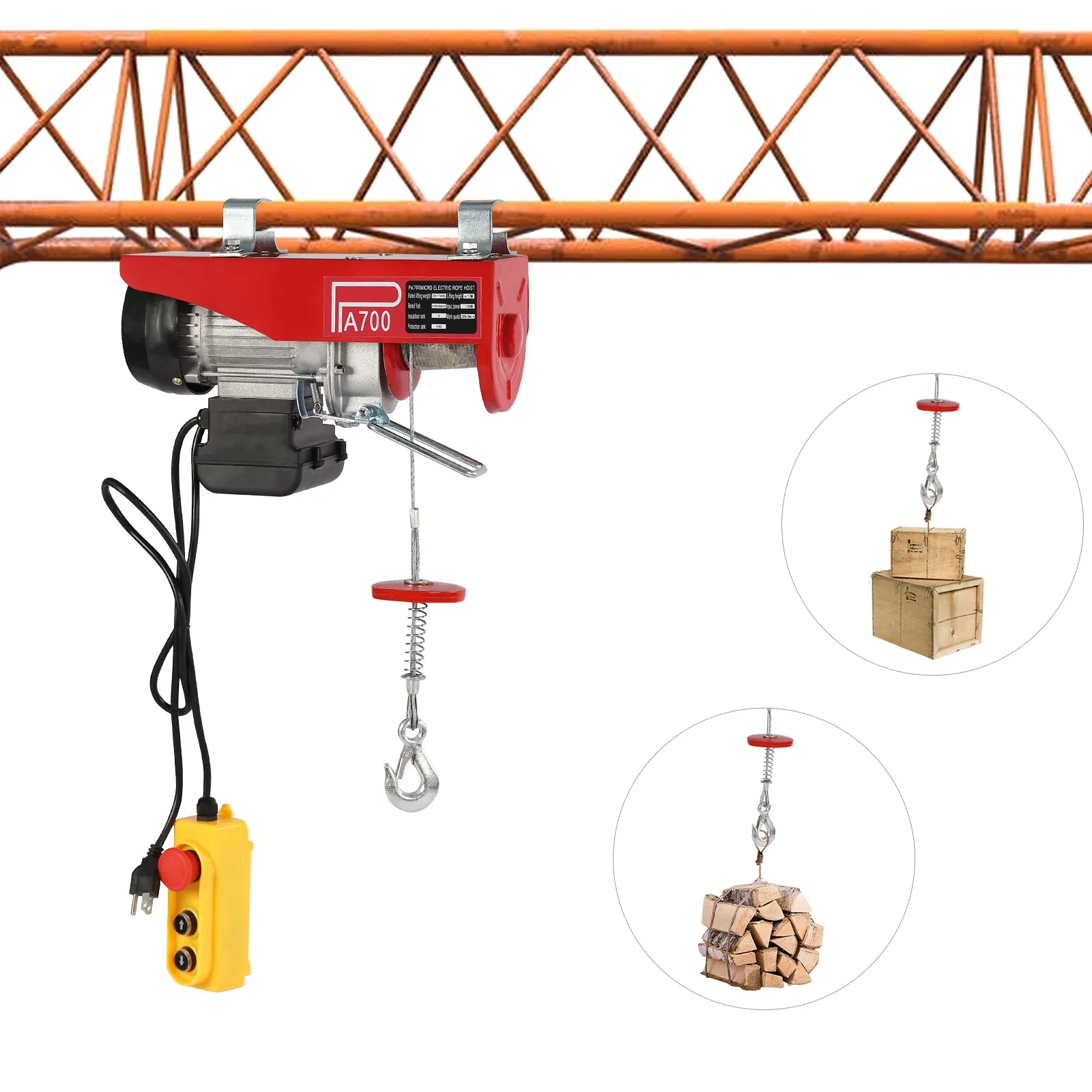 400/800Kg 220V Electric Chain Hoist with Wireless Remote Control Household Micro Lifting Motor Grain Elevator Lifting Hoist
400/800Kg 220V Electric Chain Hoist with Wireless Remote Control Household Micro Lifting Motor Grain Elevator Lifting Hoist
