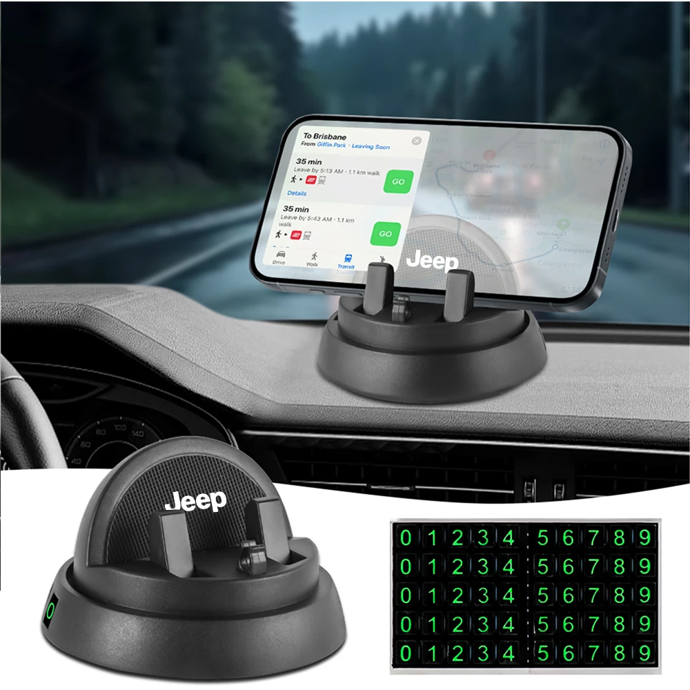 Car Phone Holder Anti-slip Mount Support With Parking Number Plate For JEEP Compass Wrangler Grand Cherokee Renegade Accessories
Car Phone Holder Anti-slip Mount Support With Parking Number Plate For JEEP Compass Wrangler Grand Cherokee Renegade Accessories