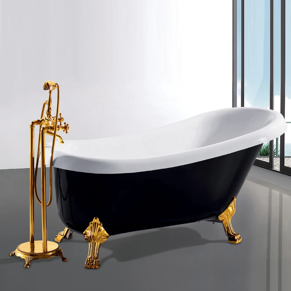 Luxurious Modern Classical Black Acrylic Freestanding Bathtub White Indoor Soaking Pool Drainer Oval CUPC Certified Bath Tub
Luxurious Modern Classical Black Acrylic Freestanding Bathtub White Indoor Soaking Pool Drainer Oval CUPC Certified Bath Tub
