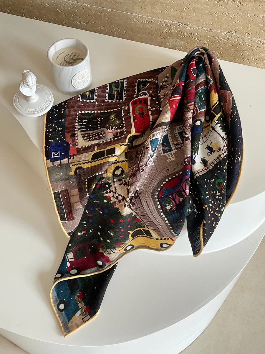 Silk Wool Scarf 65CM Small Winter Scarves Hand Rolled Shawls Head Neck Accessories Christmas Lover Gift
Silk Wool Scarf 65CM Small Winter Scarves Hand Rolled Shawls Head Neck Accessories Christmas Lover Gift