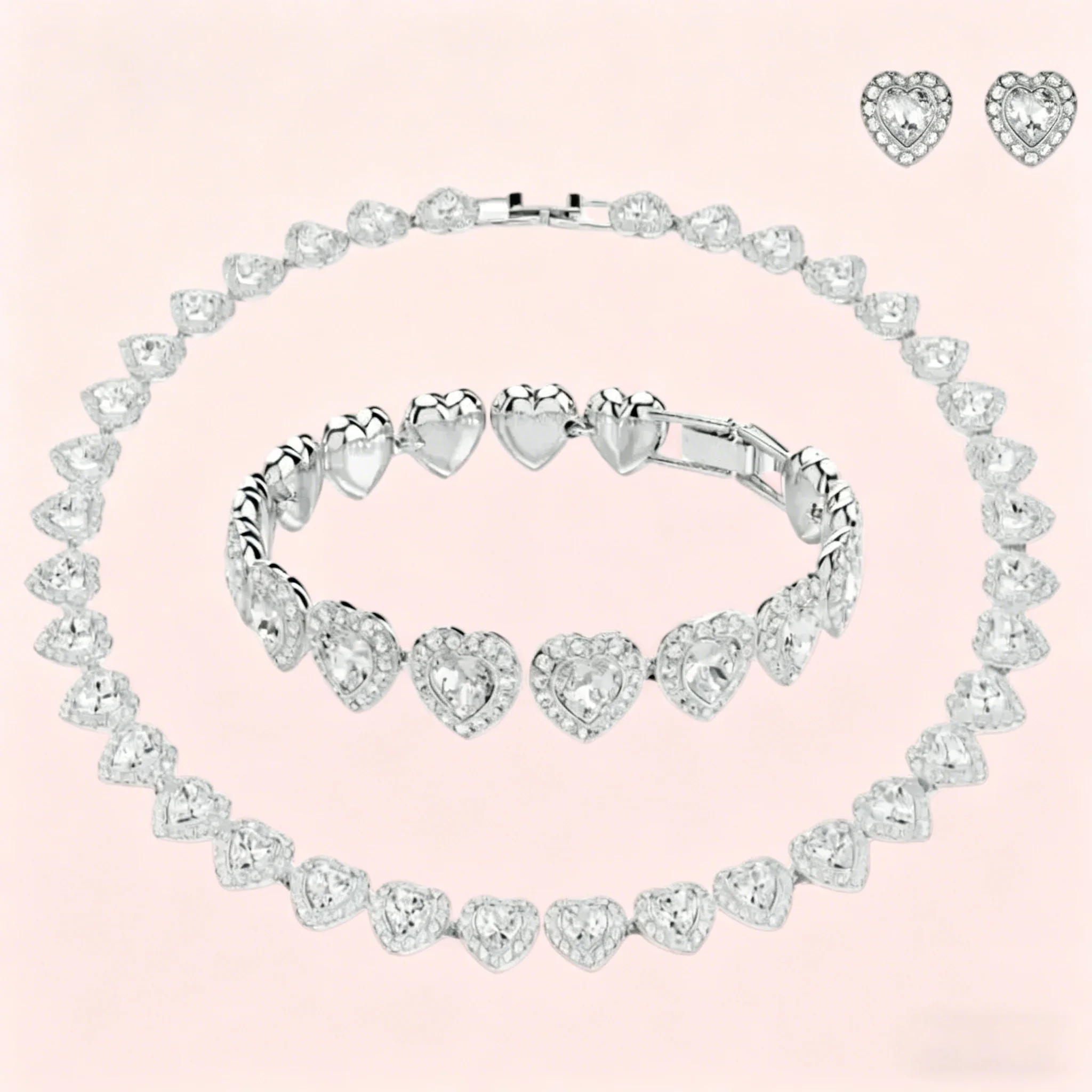 2026 Love pearl necklace, women's light luxury versatile earrings, high-end feeling bracelet jewelry set
2026 Love pearl necklace, women's light luxury versatile earrings, high-end feeling bracelet jewelry set
