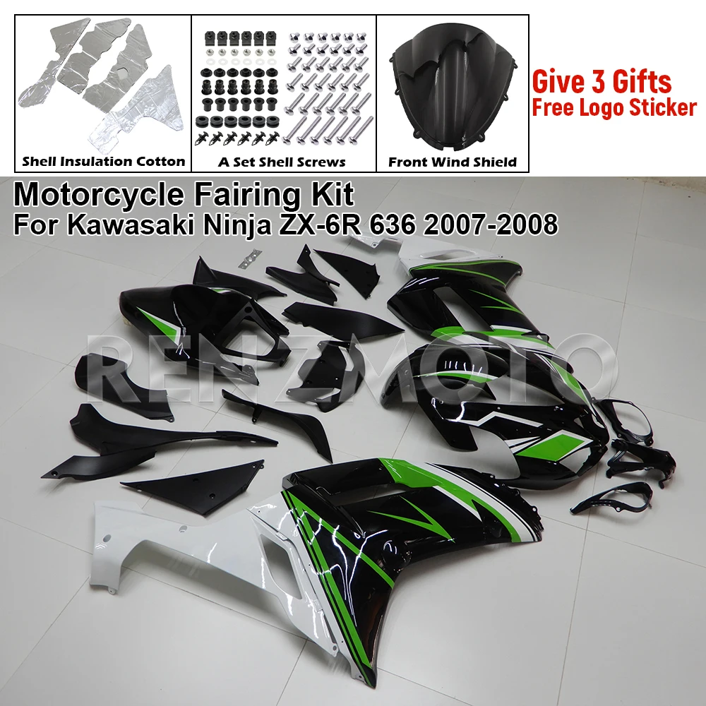 New ABS Whole Motorcycle Fairings Kit Fit for Kawasaki Ninja ZX-6R ZX6R 636 2007 2008 07 08 Bodywork set Cool Green
New ABS Whole Motorcycle Fairings Kit Fit for Kawasaki Ninja ZX-6R ZX6R 636 2007 2008 07 08 Bodywork set Cool Green