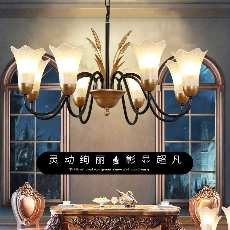 American creative golden wheat chandelier living room dining room bedroom vintage glass flowers glass chandelier
American creative golden wheat chandelier living room dining room bedroom vintage glass flowers glass chandelier