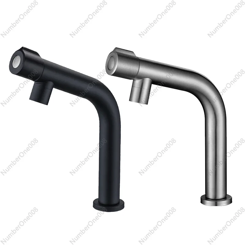 Bathroom Basin Faucet Stainless Steel Sink Faucet Single Cold Water Tap Crane Balcony Single Handle Deck Mounted Tap Matte Black
Bathroom Basin Faucet Stainless Steel Sink Faucet Single Cold Water Tap Crane Balcony Single Handle Deck Mounted Tap Matte Black