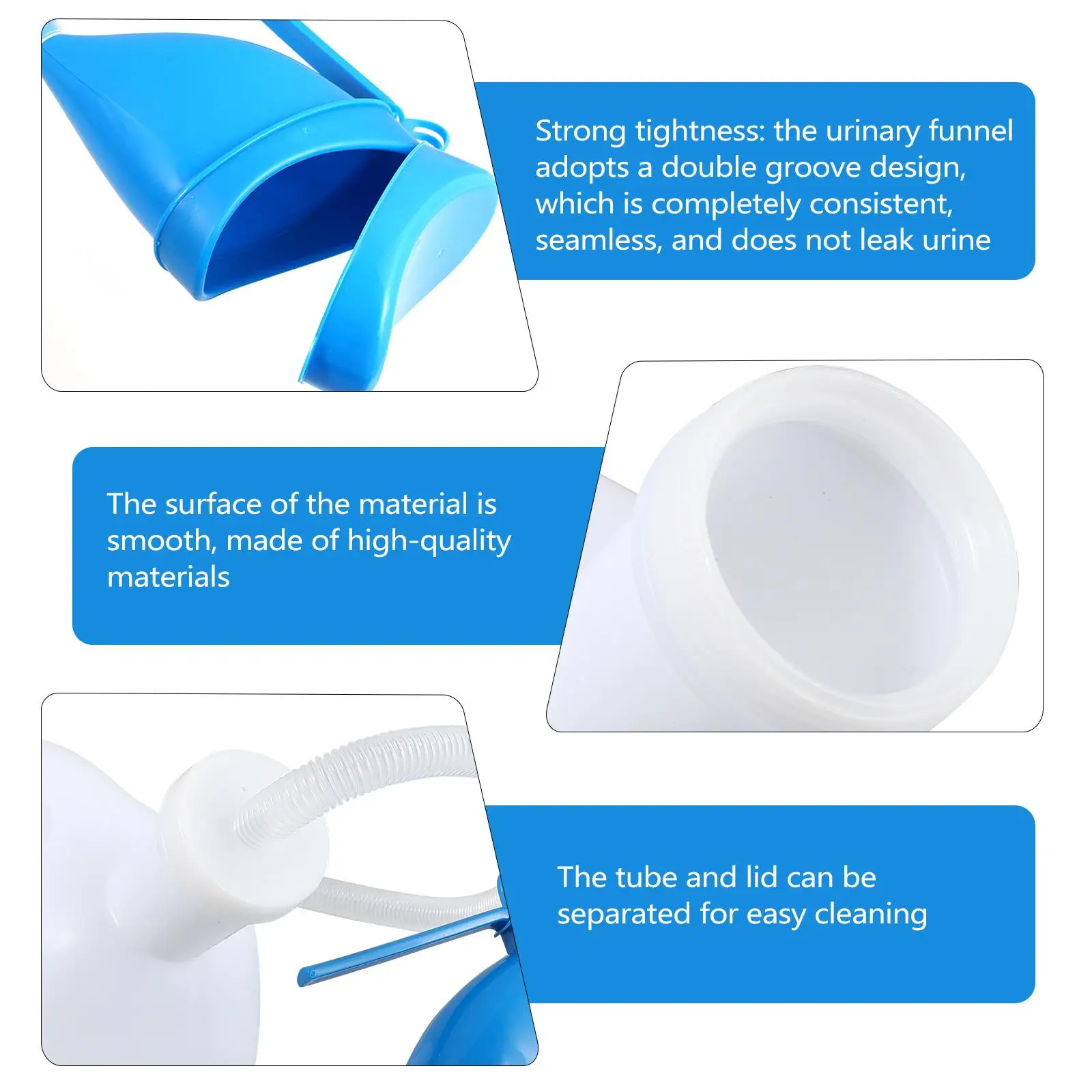 Portable Urinal Bottle Soft Rubber Toilet Pot for Elderly White Emergency Device Measuring Scale Double Groove Seamless Non
Portable Urinal Bottle Soft Rubber Toilet Pot for Elderly White Emergency Device Measuring Scale Double Groove Seamless Non