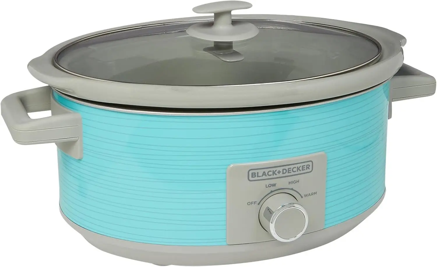 7-Quart Slow Cooker, SC2007D, Lid Holder, 3 Heat Settings, Extra Large Handles, Dishwasher Safe, Teal 
7-Quart Slow Cooker, SC2007D, Lid Holder, 3 Heat Settings, Extra Large Handles, Dishwasher Safe, Teal