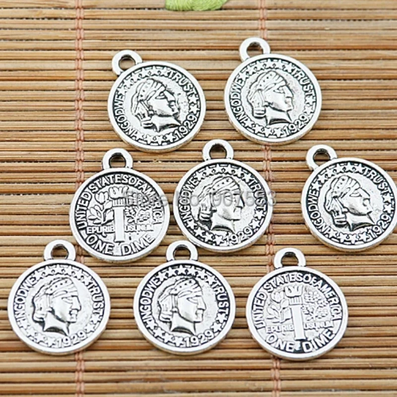 20pcs 16mm Tibetan Silver One Dime of America Charms EF1653 Charms for Jewelry Making
20pcs 16mm Tibetan Silver One Dime of America Charms EF1653 Charms for Jewelry Making