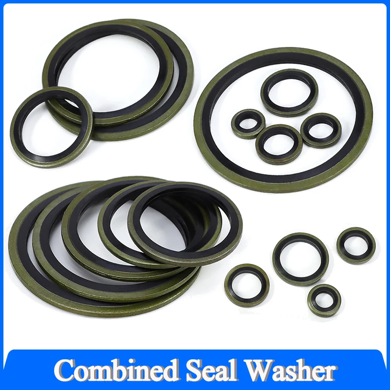 Bonded Sealing Ring Kit Metal Rubber Drain Screw Plumbing Gasket M5 M6 M8 M10 M12 M14~M60 High Temperature Combined Seal Washer
Bonded Sealing Ring Kit Metal Rubber Drain Screw Plumbing Gasket M5 M6 M8 M10 M12 M14~M60 High Temperature Combined Seal Washer