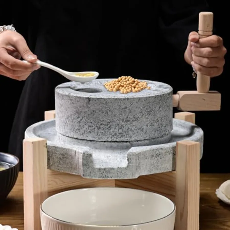 Natural Granite Stone Grain Mill Handmade Stone Grinder and Mill for Dry and Wet Foods with Filter Bag Traditional Manual Grind
Natural Granite Stone Grain Mill Handmade Stone Grinder and Mill for Dry and Wet Foods with Filter Bag Traditional Manual Grind