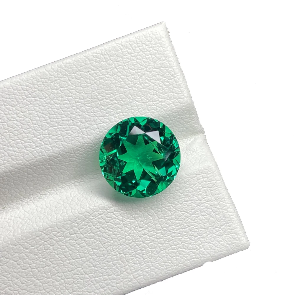 Hot Selling 12mm 6.2ct Lab Grown Green Hydrothermal Colombian Emerald Wholesale Spot
Hot Selling 12mm 6.2ct Lab Grown Green Hydrothermal Colombian Emerald Wholesale Spot