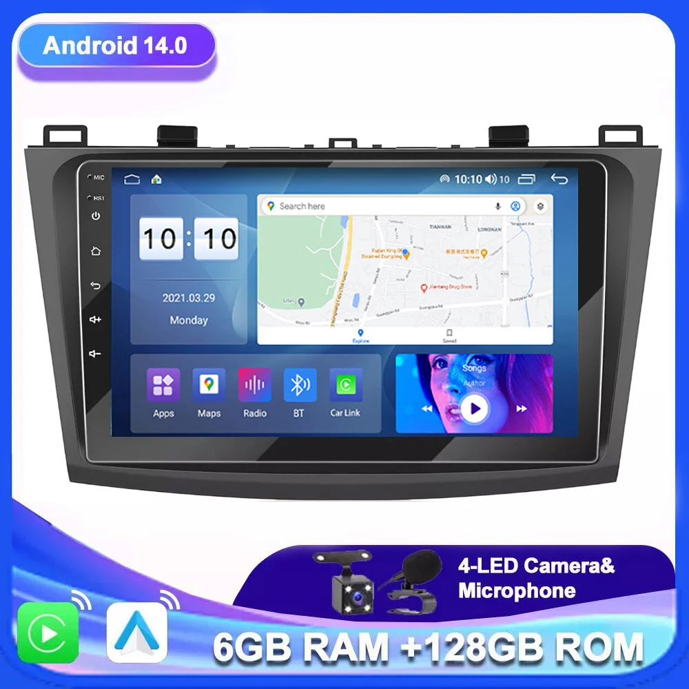 9-дюймовый 2Din автомобильный радиоприемник для Mazda 3 2010 2011 2012 2013 Android 14 мультимедийный плеер 4G GPS-навигация Carplay головное устройство
9-дюймовый 2Din автомобильный радиоприемник для Mazda 3 2010 2011 2012 2013 Android 14 мультимедийный плеер 4G GPS-навигация Carplay головное устройство