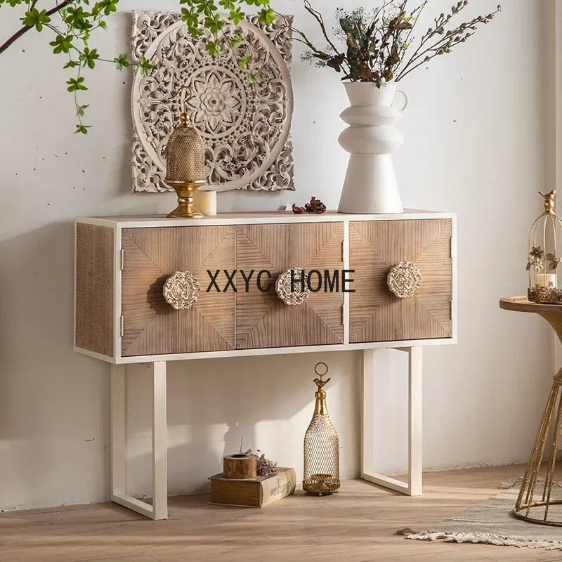 Solid Wood Retro Living Room Wall Cabinet Carved Storage Cabinet Iron Low Cabinet
Solid Wood Retro Living Room Wall Cabinet Carved Storage Cabinet Iron Low Cabinet