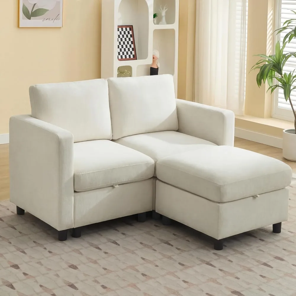 58”Modular Sectional Loveseat Sofa with Storage, Comfy Office L Shaped Sofa Couch, Chenille Love Seat Modular, Customized
58”Modular Sectional Loveseat Sofa with Storage, Comfy Office L Shaped Sofa Couch, Chenille Love Seat Modular, Customized