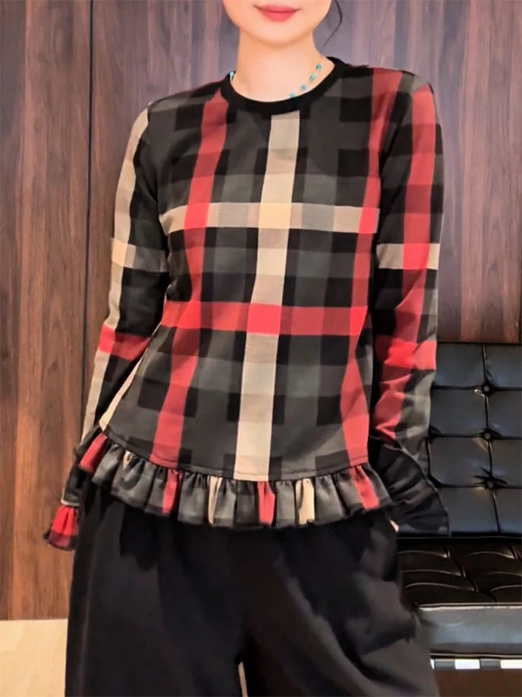 Корейский винтажный трикотаж в клетку, осенне-зимняя новинка, большие размеры, стройнящий универсальный топ для женщин
Корейский винтажный трикотаж в клетку, осенне-зимняя новинка, большие размеры, стройнящий универсальный топ для женщин