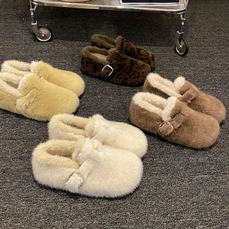 Vintage Leopard Short Plush Women Mary Jane Shoes Comfort Round Toe Slip On Shoes Winter Street Style Outdoor Warm Flats Shoes
Vintage Leopard Short Plush Women Mary Jane Shoes Comfort Round Toe Slip On Shoes Winter Street Style Outdoor Warm Flats Shoes