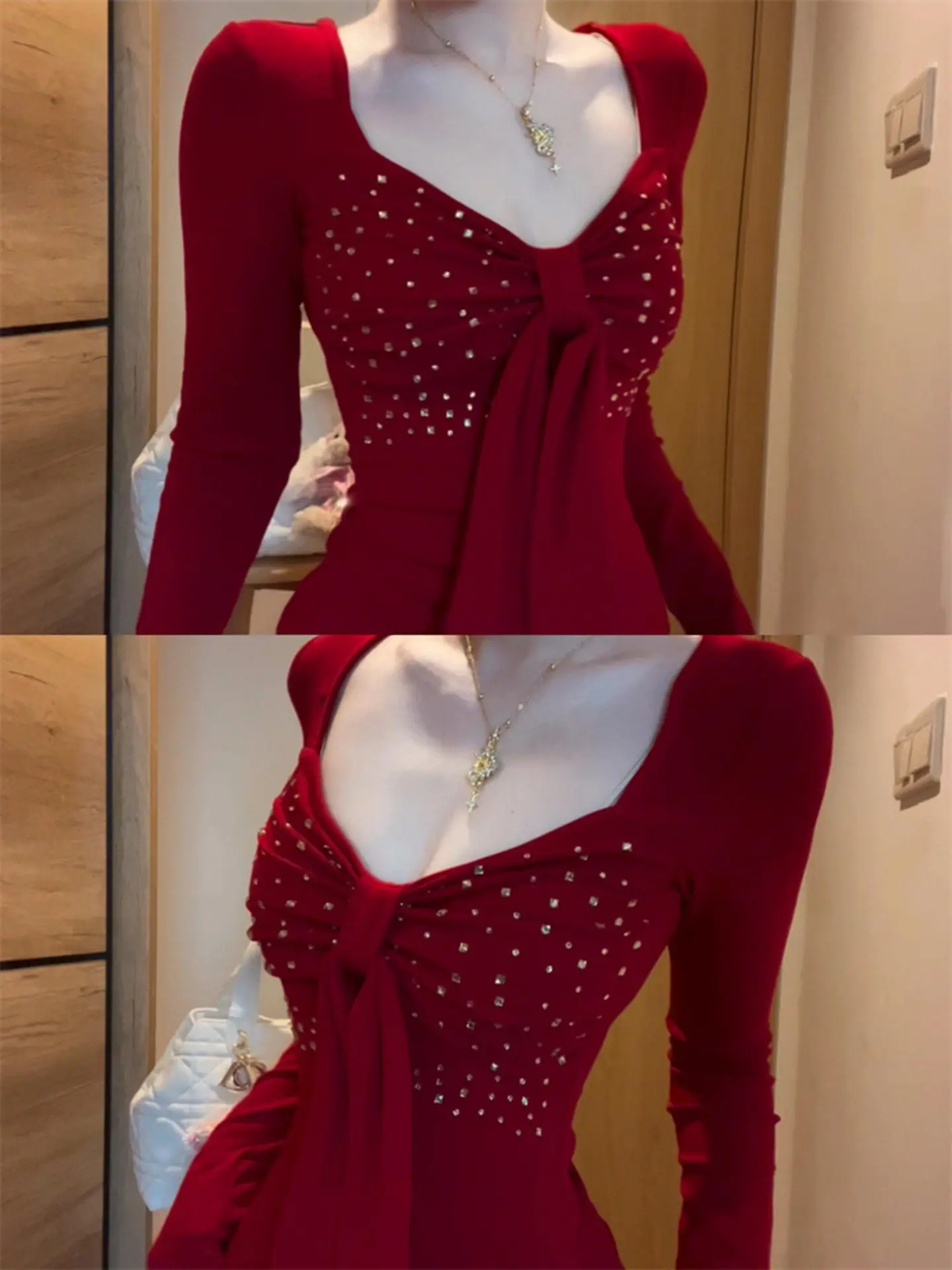 Faionable V-Ne Sparkling Diamond Knitted Base Layer Top Women's Slim Fit Autumn Winter Inner Beau Trendy Knot...
Faionable V-Ne Sparkling Diamond Knitted Base Layer Top Women's Slim Fit Autumn Winter Inner Beau Trendy Knot...