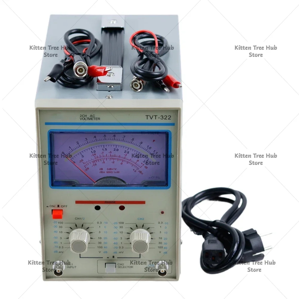 TVT-322 Dual Needle Millivolt Meter Dual Channel AC Millivolt Meter Dual Channel 300uV-100V
TVT-322 Dual Needle Millivolt Meter Dual Channel AC Millivolt Meter Dual Channel 300uV-100V