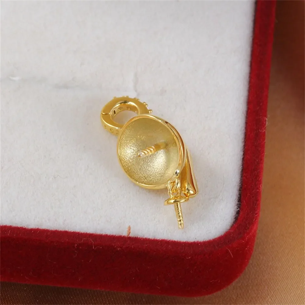 S925 Sterling Silver Pearl Pendant Setting, DIY Empty Bezel Cup Jewelry Supplies for Craft Making, Hollow Prong Pendant Findings
S925 Sterling Silver Pearl Pendant Setting, DIY Empty Bezel Cup Jewelry Supplies for Craft Making, Hollow Prong Pendant Findings