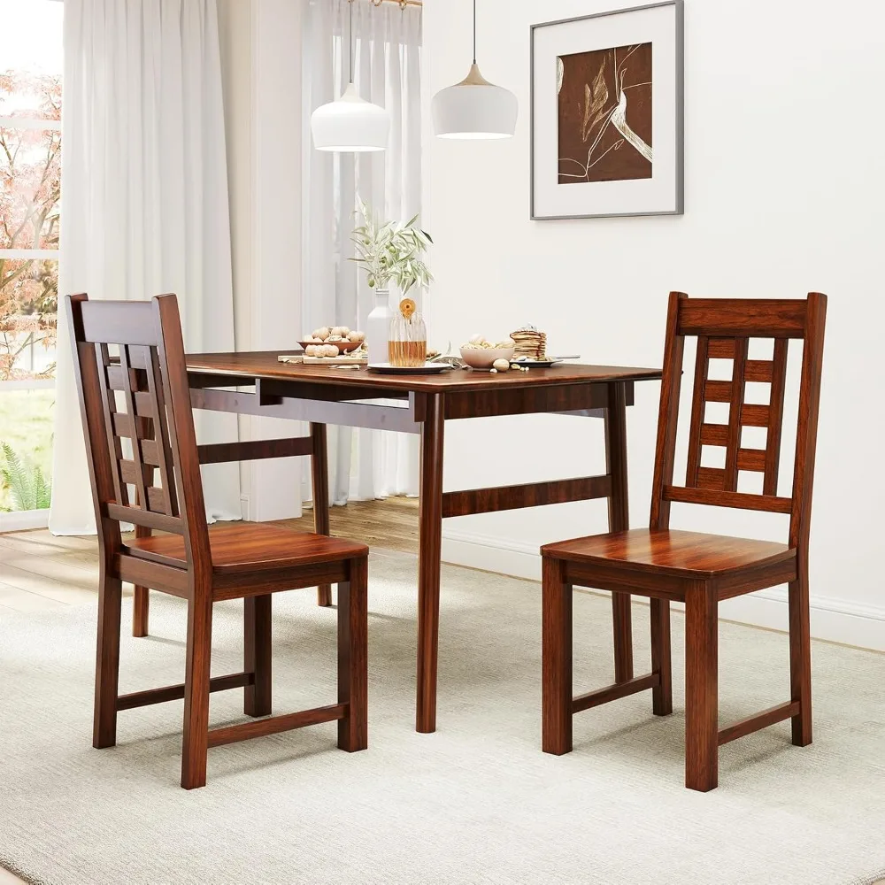 Wooden Dining Chairs Set of 2, Kitchen Chair w/Solid Rubber Wood Frame, High Hollowed Backrest, Wide Seat, 400 LBS Load,
Wooden Dining Chairs Set of 2, Kitchen Chair w/Solid Rubber Wood Frame, High Hollowed Backrest, Wide Seat, 400 LBS Load,