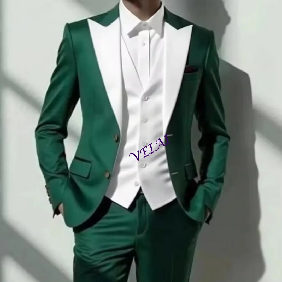Новый зеленый и белый деловой мужской костюм для жениха, жениха, свадебной вечеринки, выпускного вечера, деловые мужские смокинги, комплект из 3 предметов, пиджак, жилет, брюки
Новый зеленый и белый деловой мужской костюм для жениха, жениха, свадебной вечеринки, выпускного вечера, деловые мужские смокинги, комплект из 3 предметов, пиджак, жилет, брюки