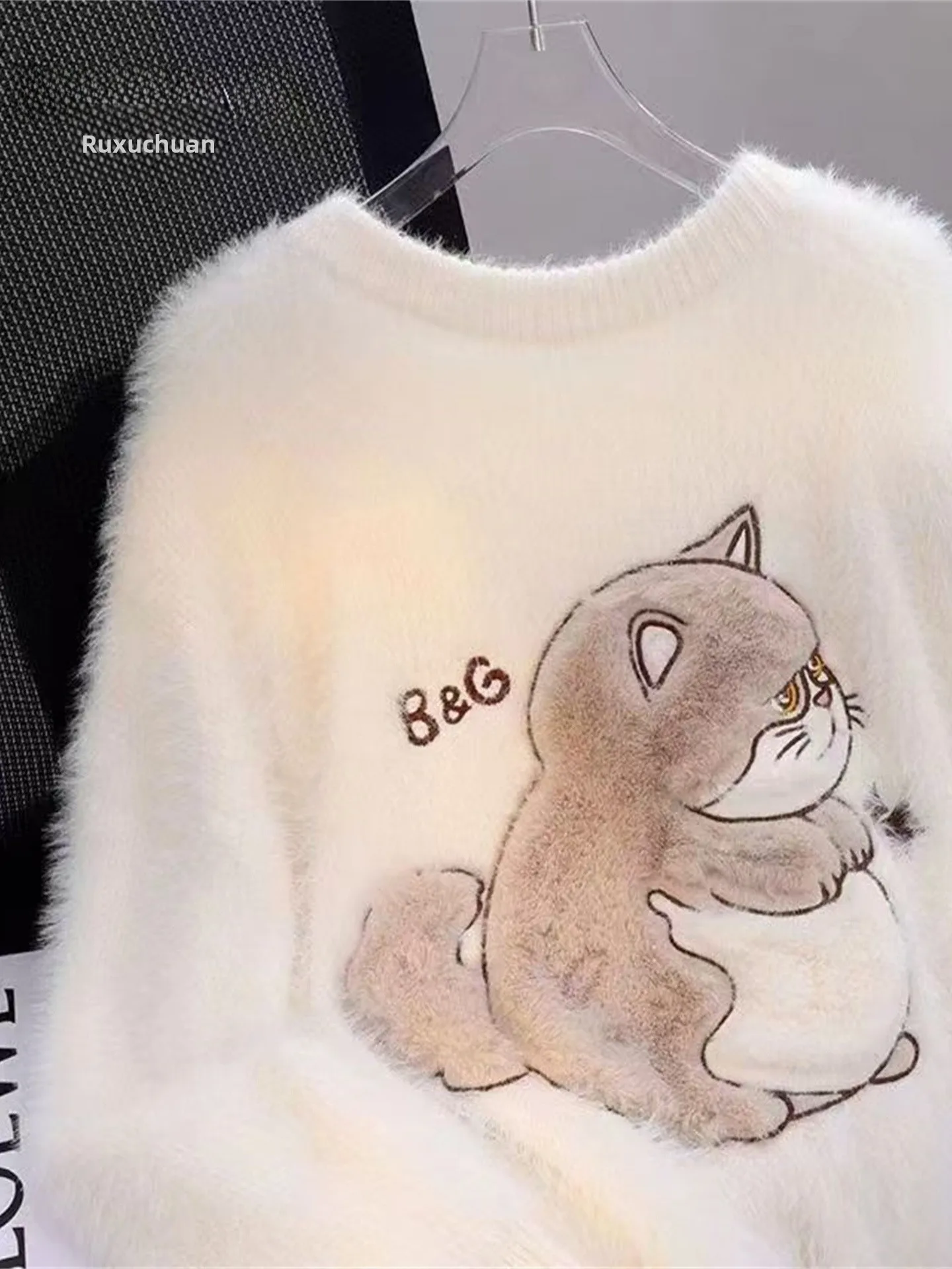 Pure Desire Sle Вязаный свитер Осень Зима Новое поступление Корейская система Ленивое пальто Шикарный маленький размер Девушка Свободный крой Большой размер I...
Pure Desire Sle Вязаный свитер Осень Зима Новое поступление Корейская система Ленивое пальто Шикарный маленький размер Девушка Свободный крой Большой размер I...