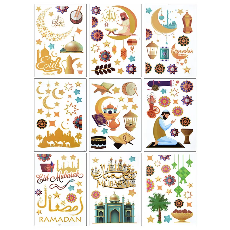 9Pcs/Lot Eid Mubarak Cartoon Window Sticker Kareem Ramadan Decoration Islamic Muslim Festival Party Home Decor DIY Wall Decal
9Pcs/Lot Eid Mubarak Cartoon Window Sticker Kareem Ramadan Decoration Islamic Muslim Festival Party Home Decor DIY Wall Decal