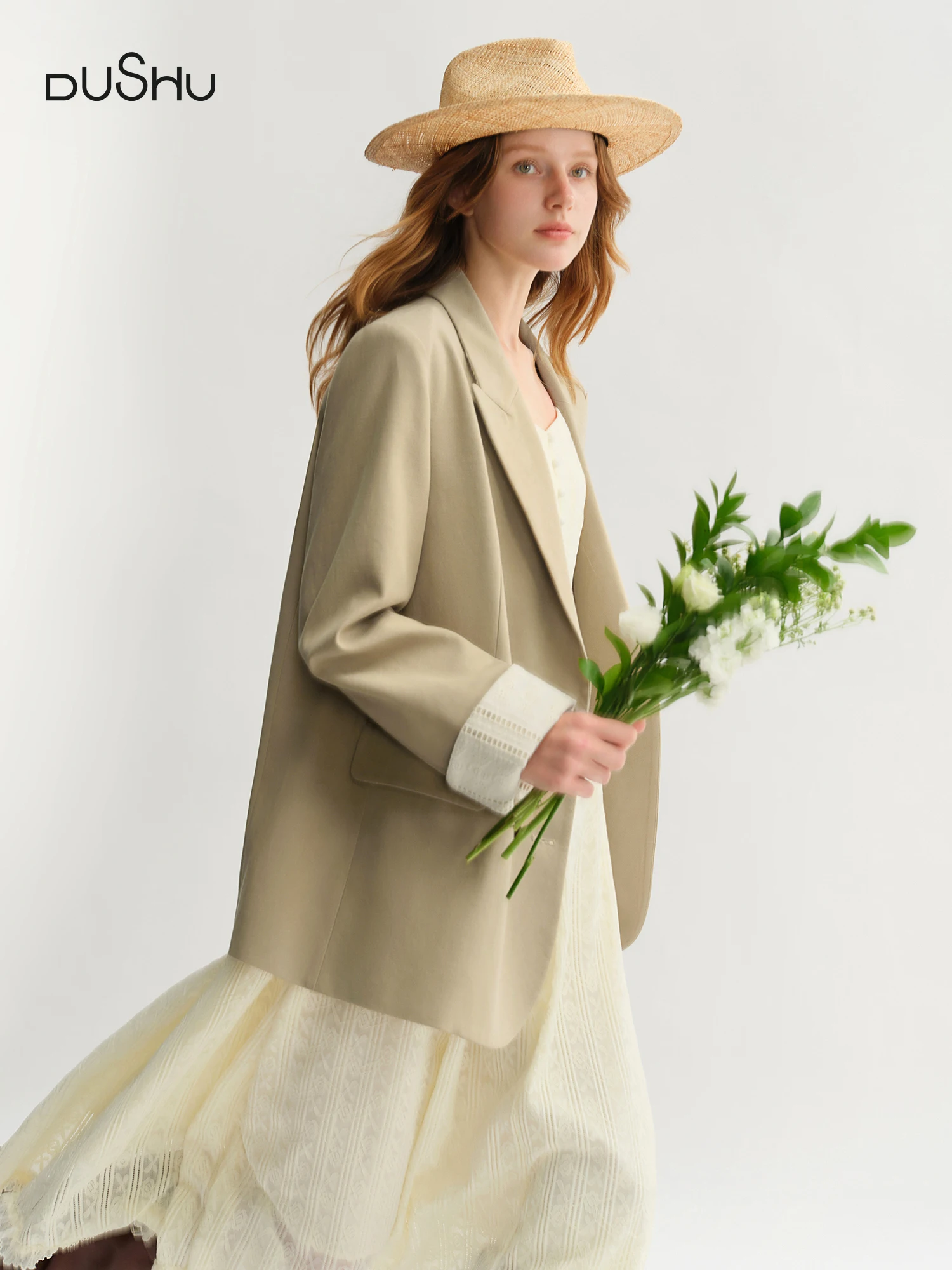 DUSHU Plus Size Peaked Lapel Embroidery Patchwork Blazer Dress Set 2025 New Autumn Lyocell Short Jacket 25DS83084+25DS83321
DUSHU Plus Size Peaked Lapel Embroidery Patchwork Blazer Dress Set 2025 New Autumn Lyocell Short Jacket 25DS83084+25DS83321