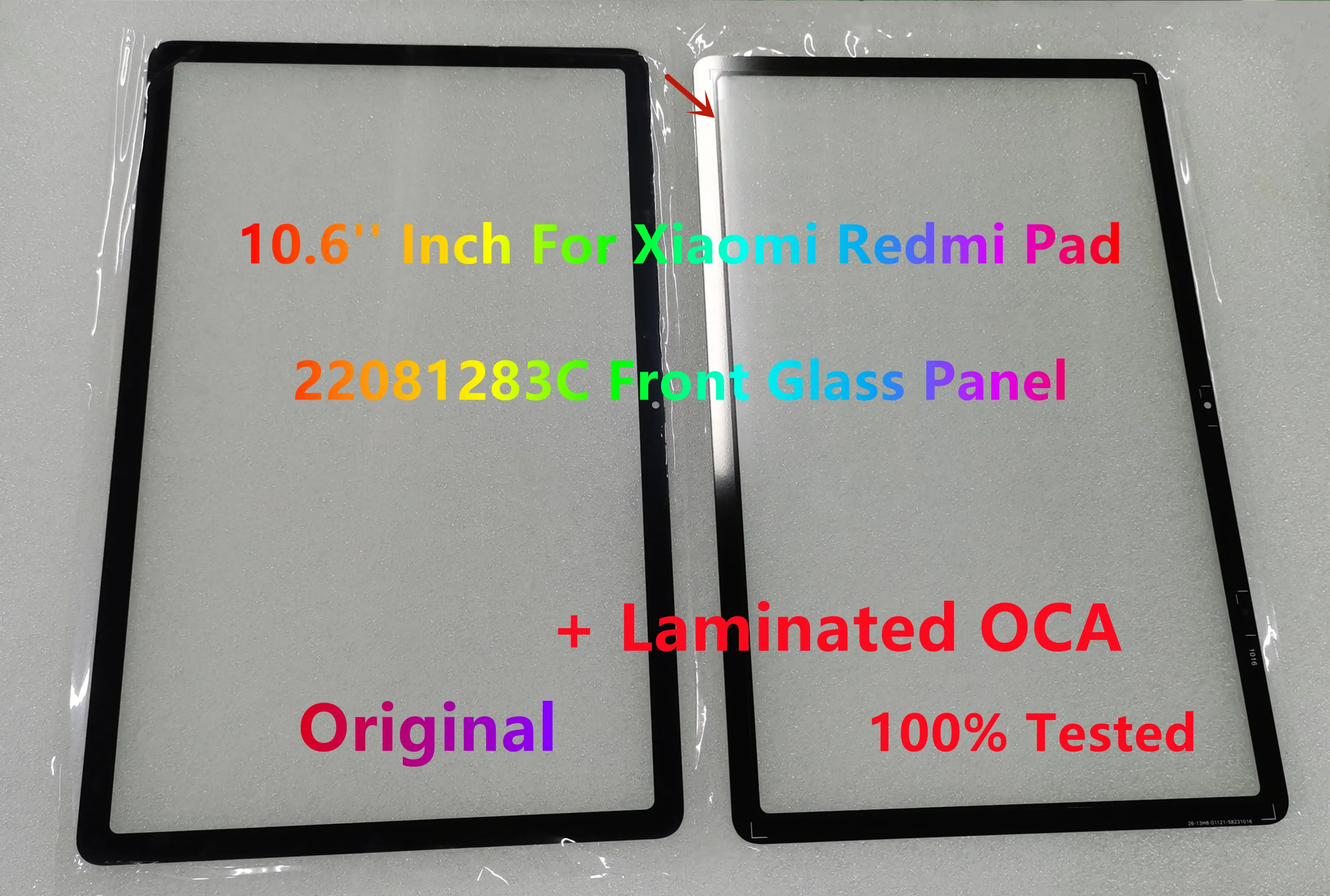 Новый оригинальный сенсорный экран 10,6 ''для Xiaomi Redmi Pad 10,6 22081283C, передняя стеклянная панель (не касается) + ламинированный OCA 100% тест
Новый оригинальный сенсорный экран 10,6 ''для Xiaomi Redmi Pad 10,6 22081283C, передняя стеклянная панель (не касается) + ламинированный OCA 100% тест