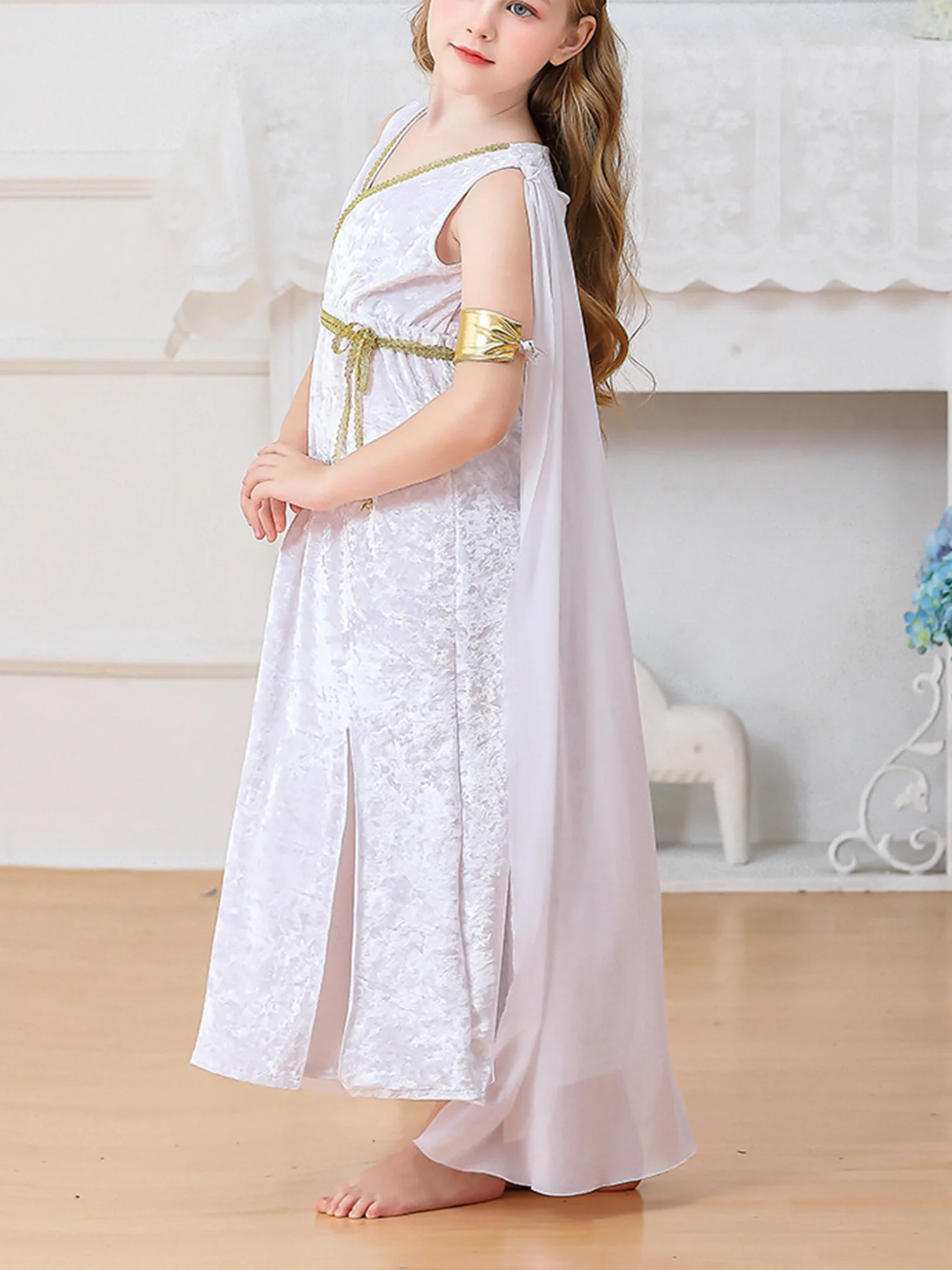 Kids Girls Athena Greek Costume Toga Dress Up Set Headgear Armbands Waistbelt Halloween Cosplay Mythology Role Play Outfit
Kids Girls Athena Greek Costume Toga Dress Up Set Headgear Armbands Waistbelt Halloween Cosplay Mythology Role Play Outfit