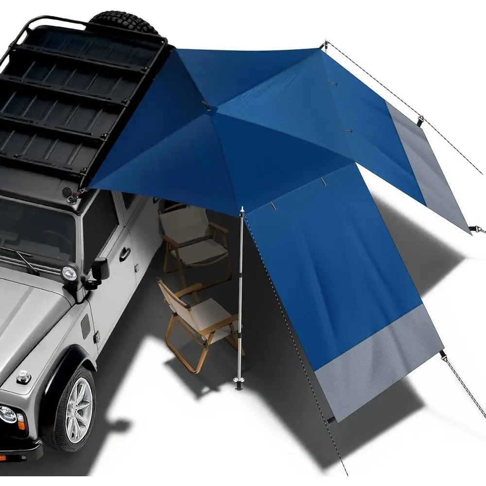 Portable Car Awning with Waterproof Roof Rack Cover, Side Walls, Heavy Duty Magnets, Suction Cups, Reinforced Poles - Ideal for
Portable Car Awning with Waterproof Roof Rack Cover, Side Walls, Heavy Duty Magnets, Suction Cups, Reinforced Poles - Ideal for