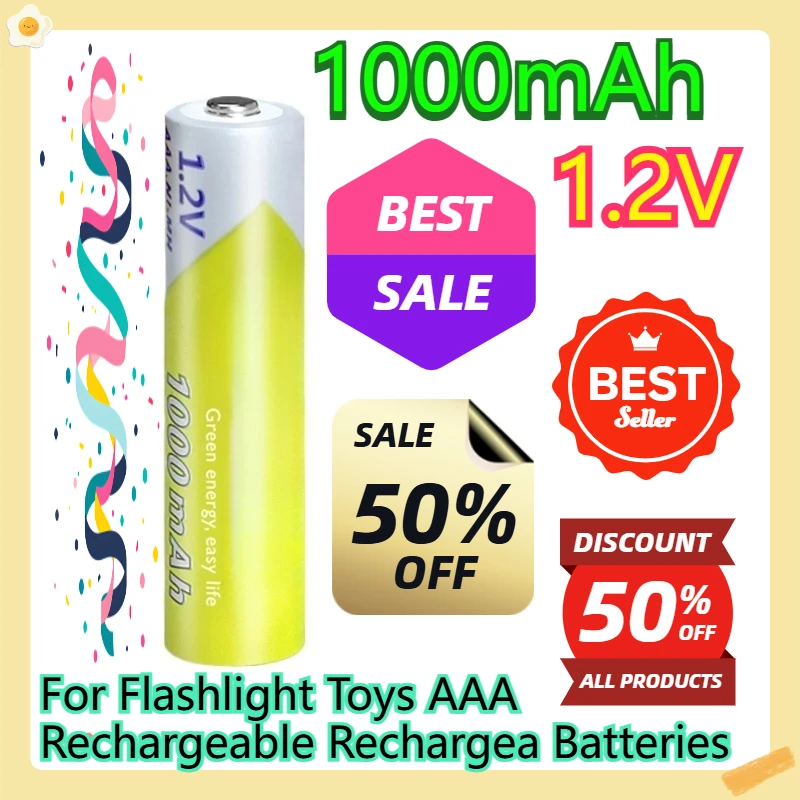 For Flashlight Toys AAA Rechargeable Rechargea Batteries 1.2v 1000MAH
For Flashlight Toys AAA Rechargeable Rechargea Batteries 1.2v 1000MAH