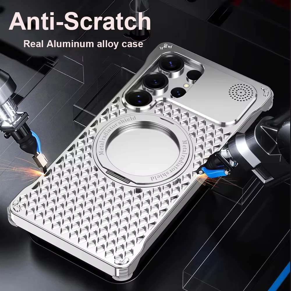 Luxury Aluminum Alloy Aromatherapy Cooling Heat Dissipation Case For Samsung Galaxy S25 Ultra Magsafe Magnetic Ring Stand Cover
Luxury Aluminum Alloy Aromatherapy Cooling Heat Dissipation Case For Samsung Galaxy S25 Ultra Magsafe Magnetic Ring Stand Cover