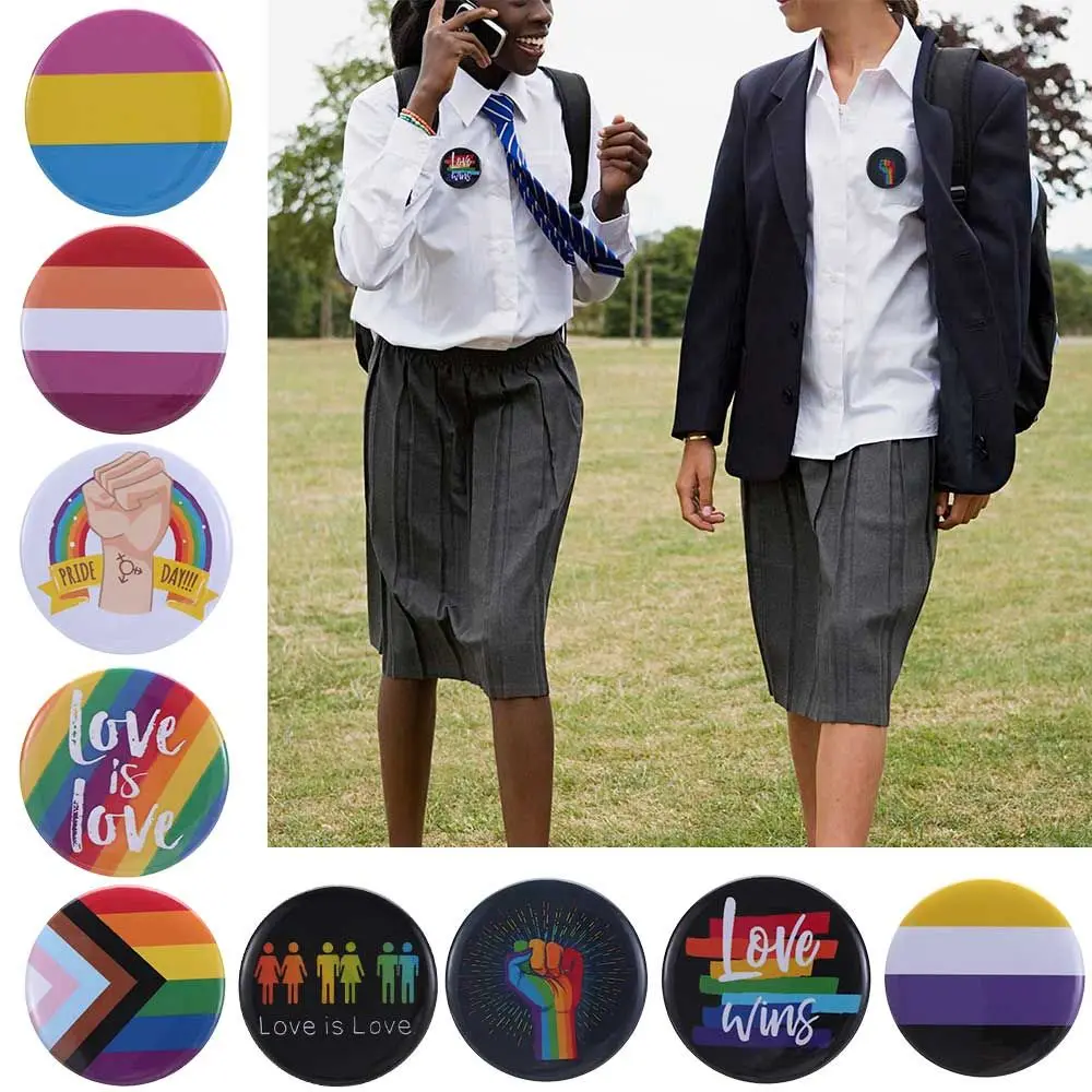 Men Women Denim Tinplate Pins Collar Pin LGBT Brooches Gay Badge Rainbow Brooch
Men Women Denim Tinplate Pins Collar Pin LGBT Brooches Gay Badge Rainbow Brooch