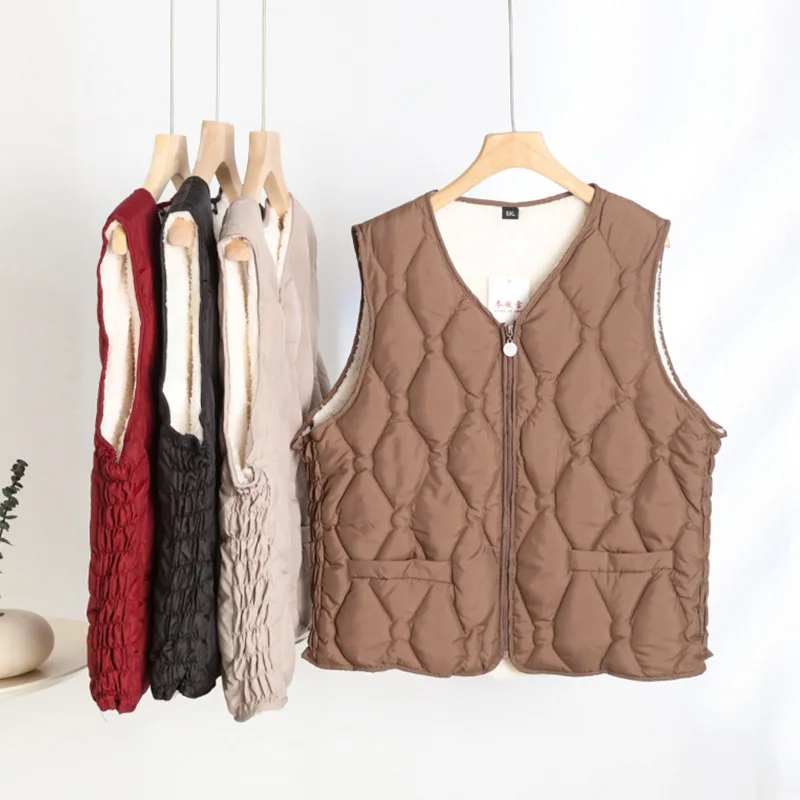 Thiened Fce Women's Vest Autumn Winter Zipper V-ne Pure Color Inner Wear Jaet Large Size Can Be Worn outside
Thiened Fce Women's Vest Autumn Winter Zipper V-ne Pure Color Inner Wear Jaet Large Size Can Be Worn outside