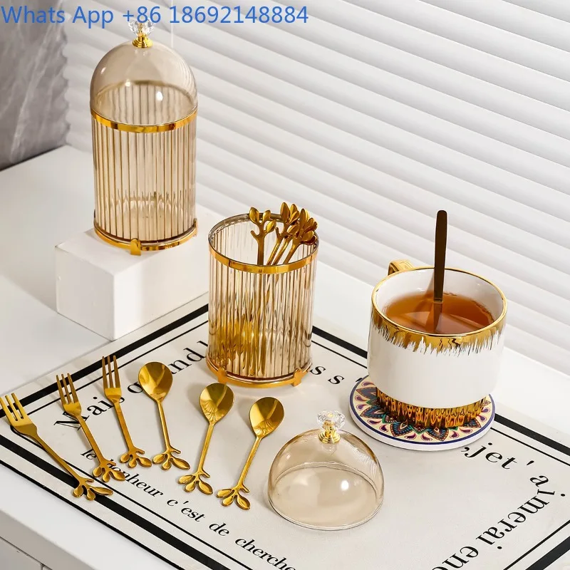 Fork Household Set Stainless Steel Cake Fork with Jar Small Plate Light Luxury Tableware High-end Fruit Fork Storage Box
Fork Household Set Stainless Steel Cake Fork with Jar Small Plate Light Luxury Tableware High-end Fruit Fork Storage Box