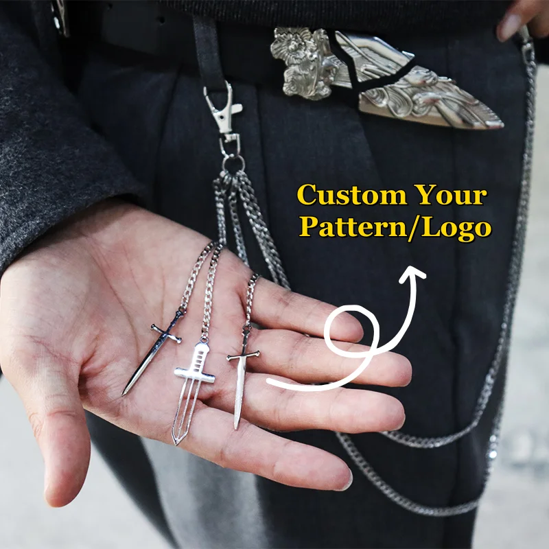 Custom Logo Pendant Trouser Chain Personalized Punk Decorated Chain Custom Stainless Steel Pendant Chain Support Design Drawing
Custom Logo Pendant Trouser Chain Personalized Punk Decorated Chain Custom Stainless Steel Pendant Chain Support Design Drawing
